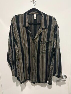 Free People 3/4 Sleeve Button-up